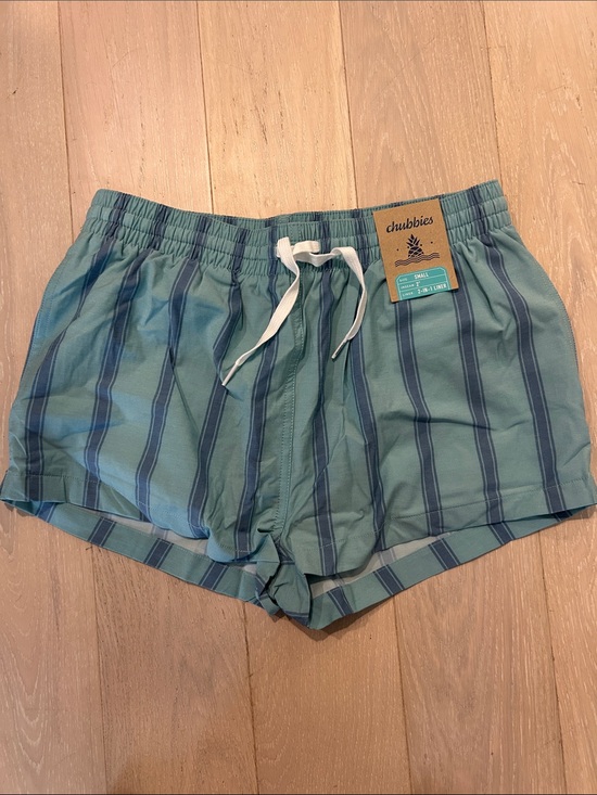 chubbies Other - Chubbies Teal Swim Shorts with Navy Stripes